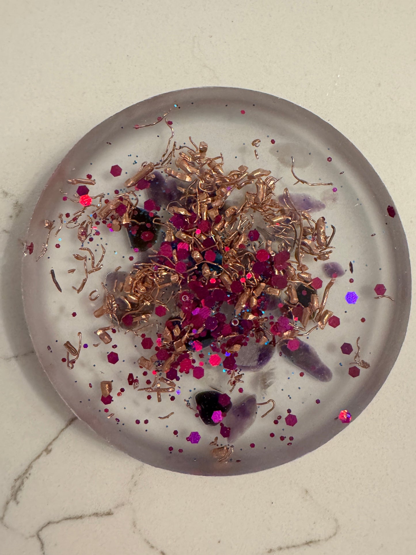 Orgonite Crown Chakra Moonstone Coaster