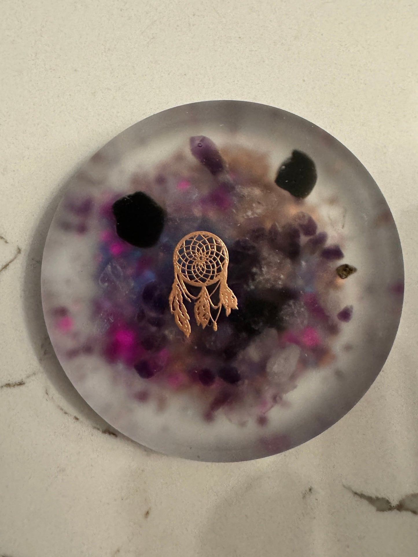 Orgonite Dreamcatcher Crown Chakra Coaster