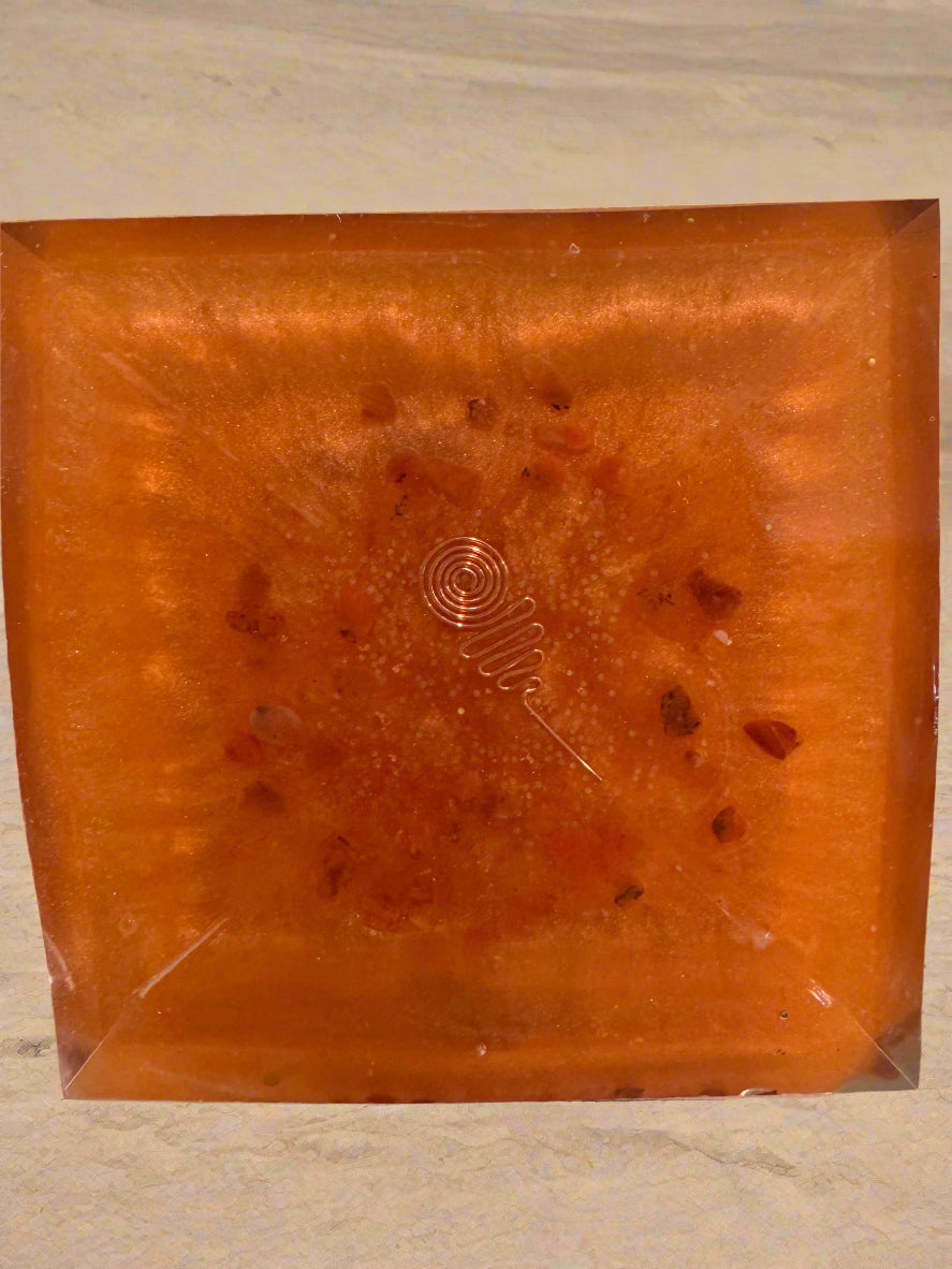 XL Sacral Chakra Creativity and Life Force Energy Pyramid