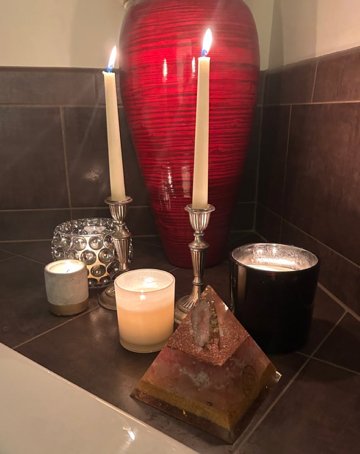 XL Golden Abundance Orgonite Pyramid