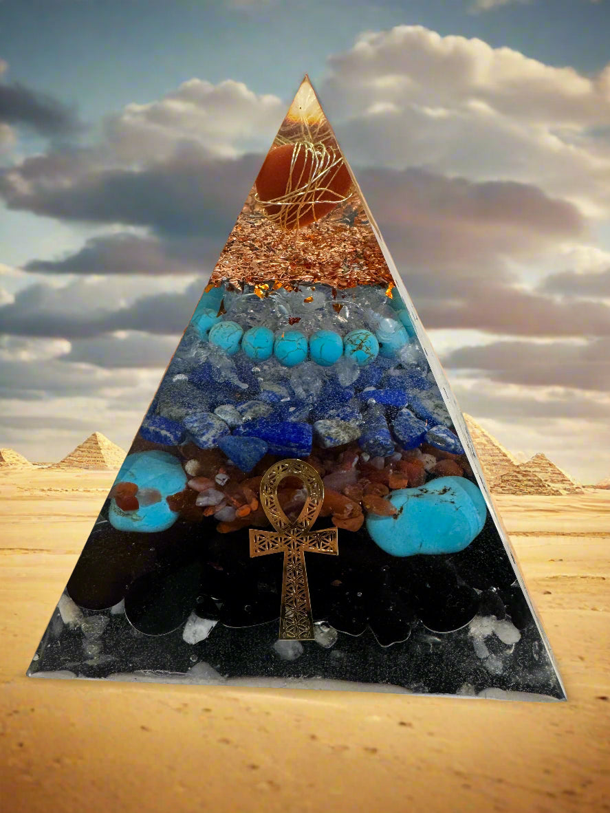 XL Ancient Egypt "Goddess Isis" Orgonite Pyramid