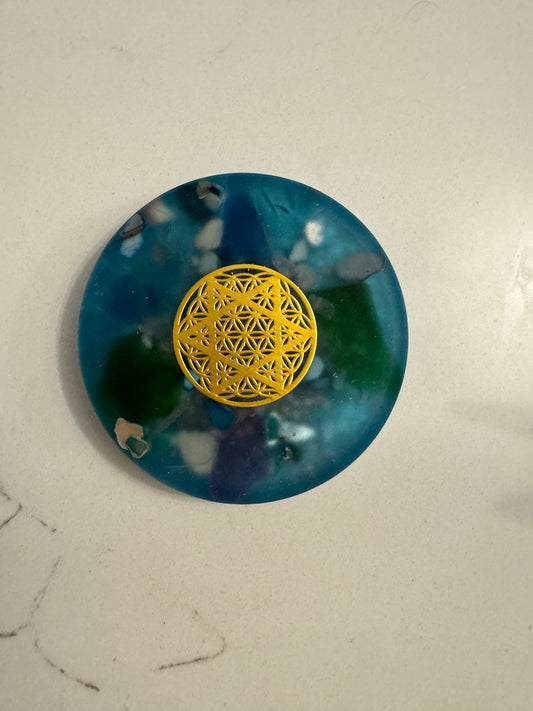 Orgonite Deep Blue Coaster