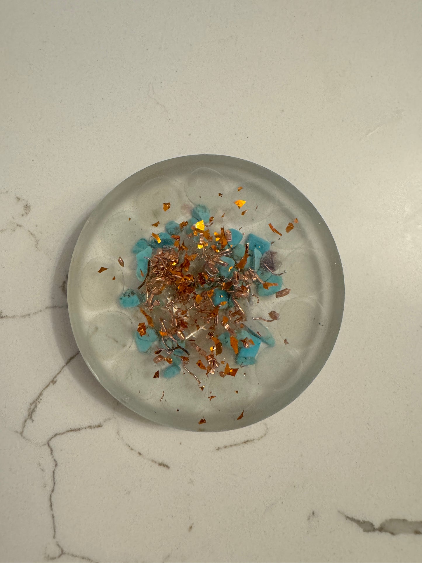 Orgonite Turquoise Coaster