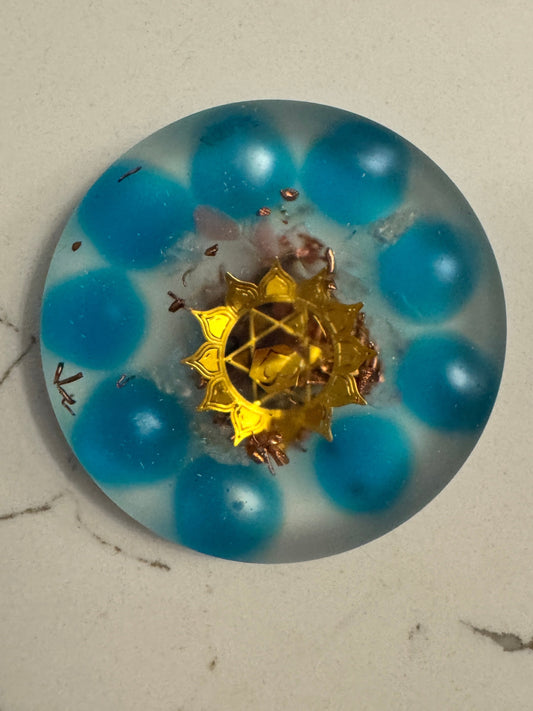 Orgonite Deep Blue Coaster