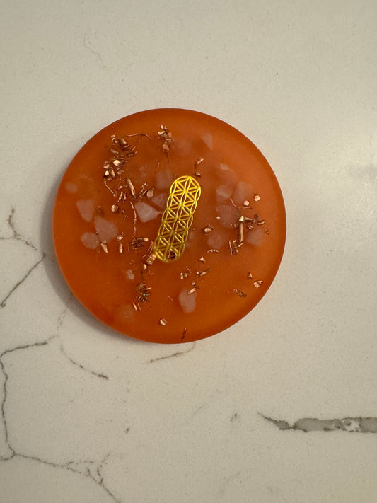 Orgonite Sacral Chakra Coaster