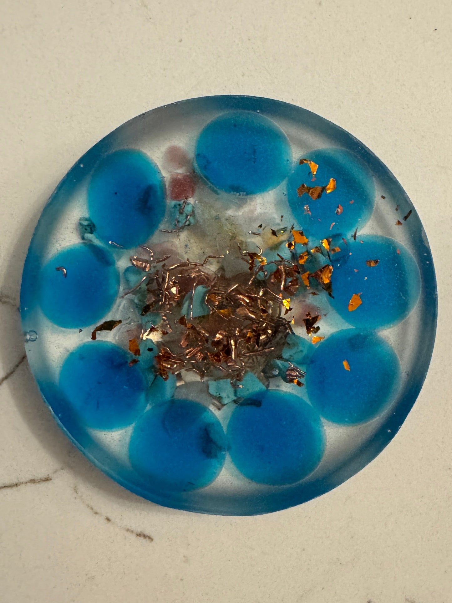 Orgonite Throat Chakra Coaster