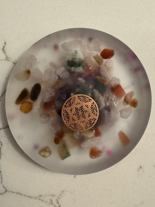 Orgonite Multi-Crystal Coaster