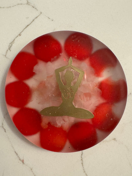 Orgonite Yoga Love Coaster