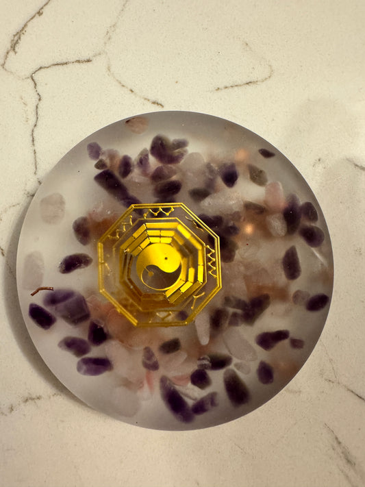 Orgonite Amethyst Coaster
