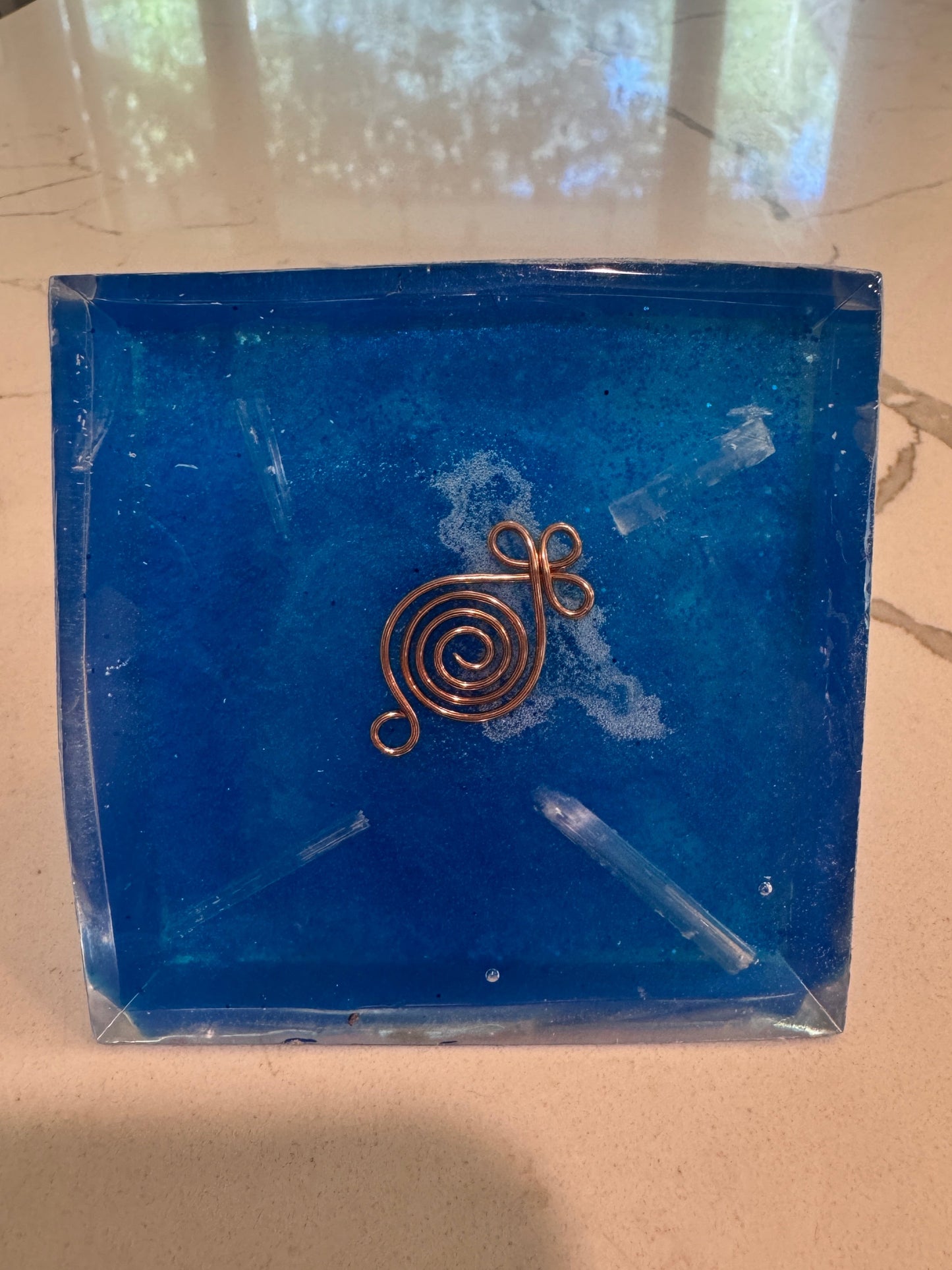 Large Orgonite Throat Chakra "Speak Your Truth" Pyramid