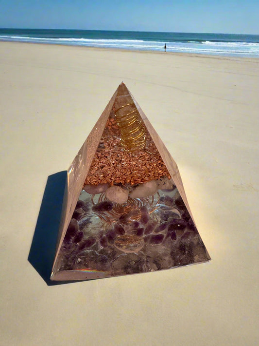 Large Orgonite Crown Chakra Pyramid