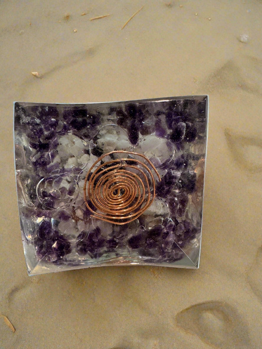Large Orgonite Crown Chakra Pyramid