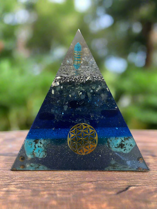 XL Turquoise Orgonite Pyramid
