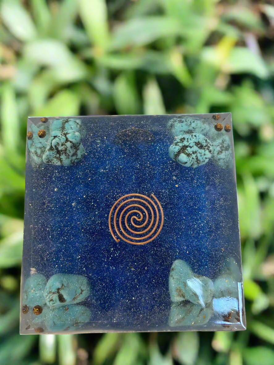 XL Turquoise Orgonite Pyramid