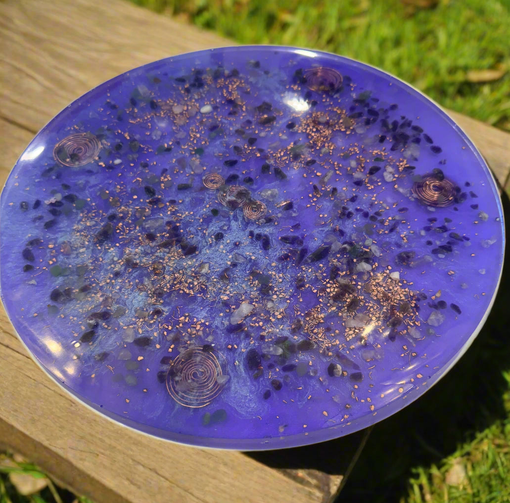 Orgonite Amethyst Plate Charger