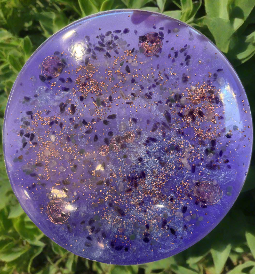 Orgonite Amethyst Plate Charger