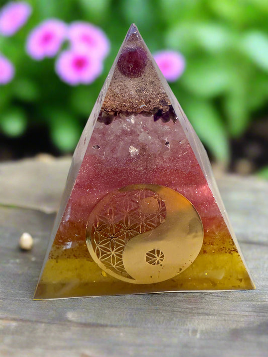 XL Calling in Abundance and Love Orgonite Pyramid