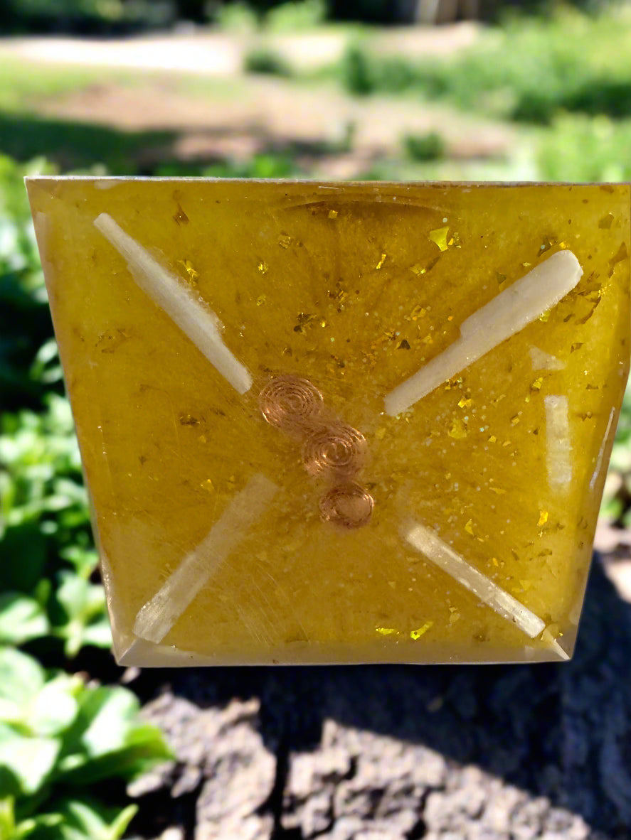 XL Calling in Abundance and Love Orgonite Pyramid