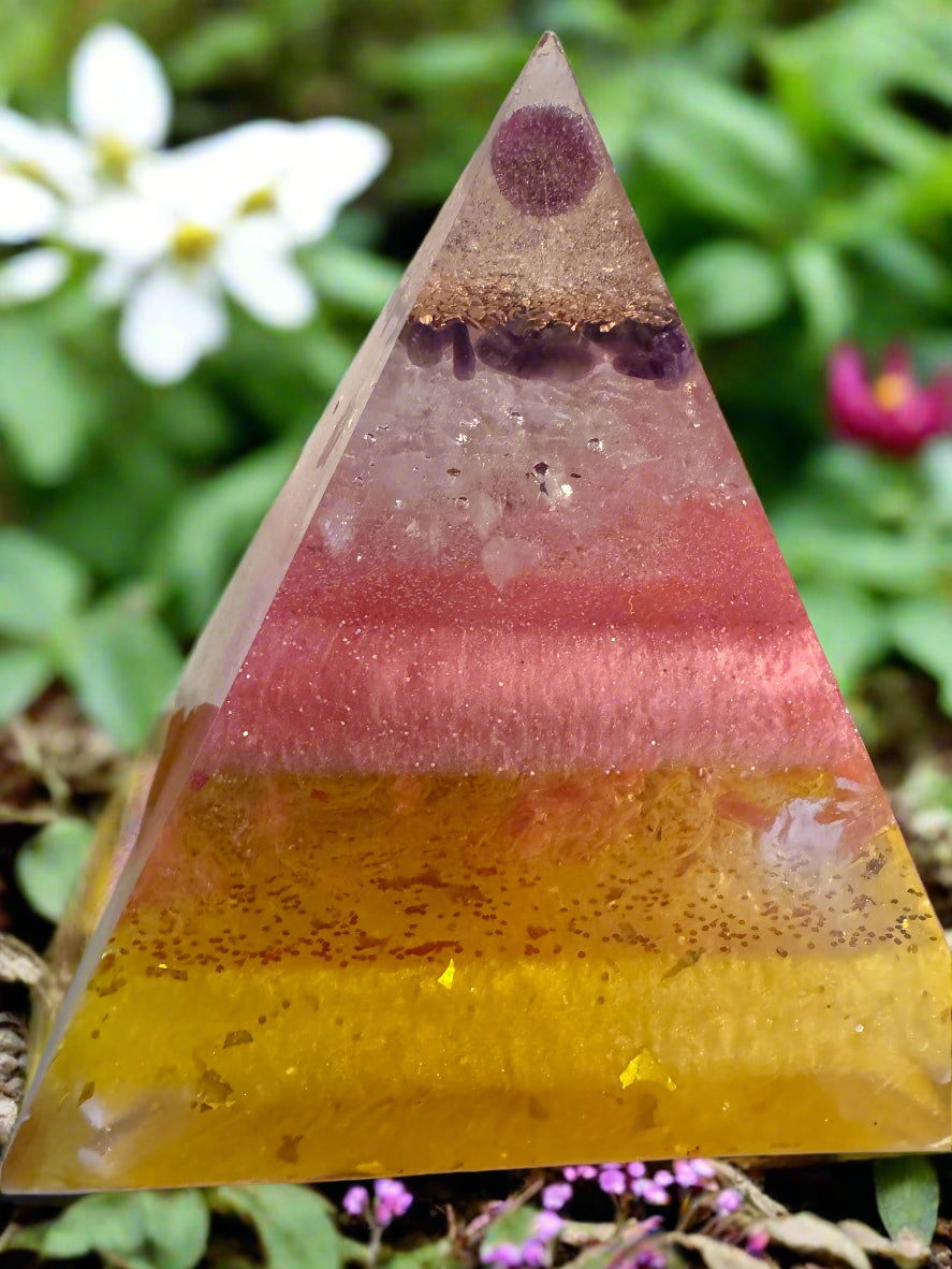 XL Calling in Abundance and Love Orgonite Pyramid
