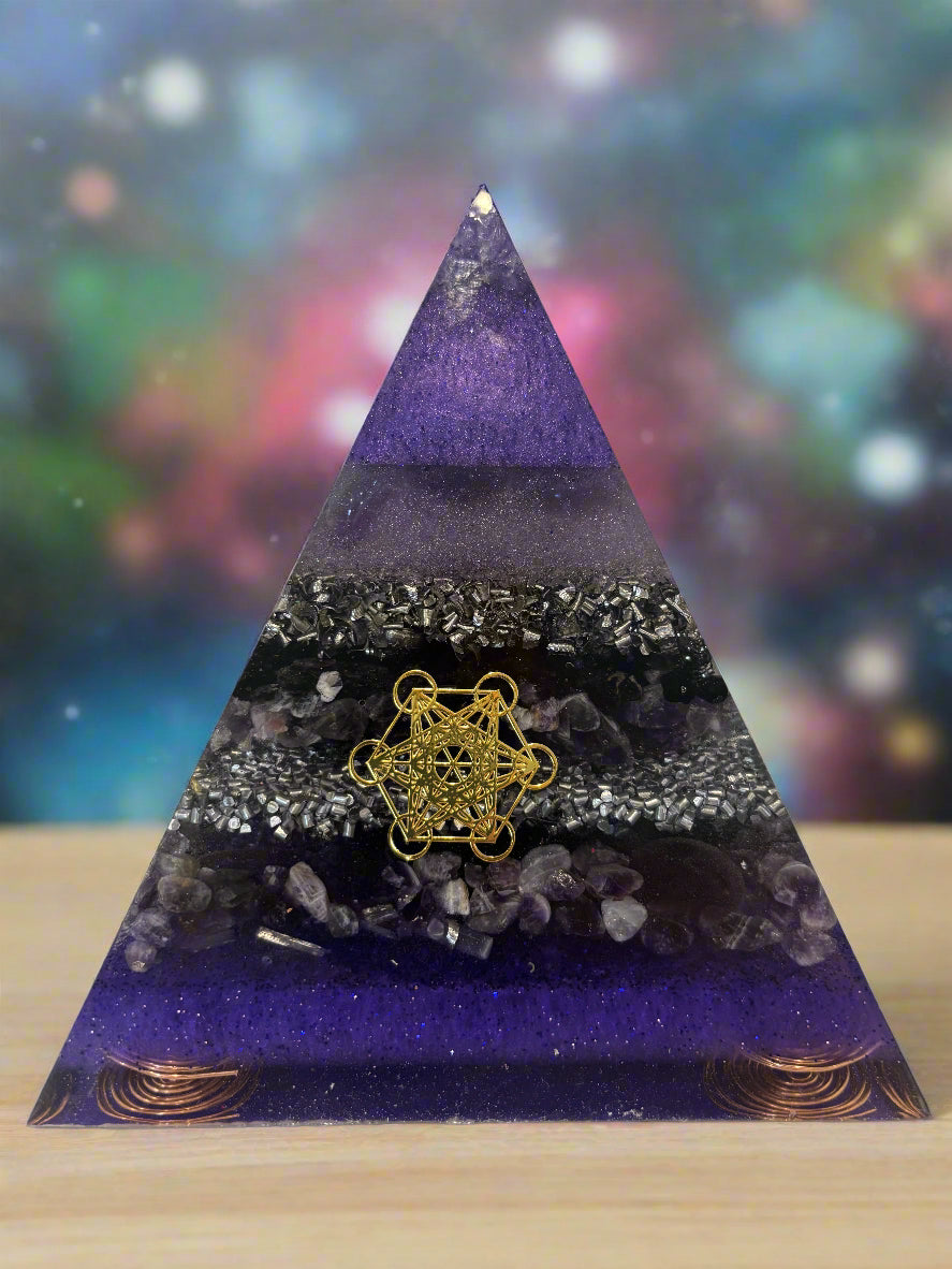 XL Purple Crown Chakra Orgonite Pyramid