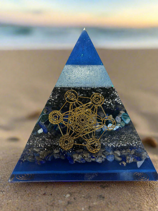 XL Deep Blue Orgonite Pyramid
